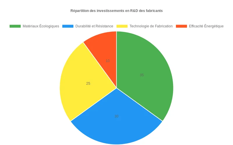 Répartition des budgets R&D des fabricants de systèmes hydrauliques par secteur d'innovation matériaux
