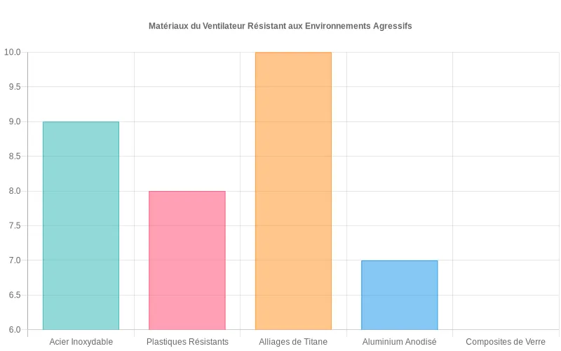 Comparaison des indices de résistance des matériaux utilisés dans les ventilateurs industriels pour environnements corrosifs et poussiéreux.